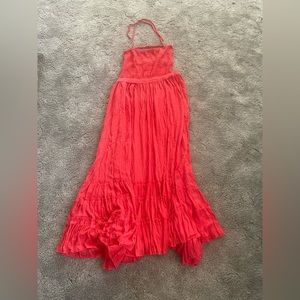 Amazing sexy Coral open back dress size medium